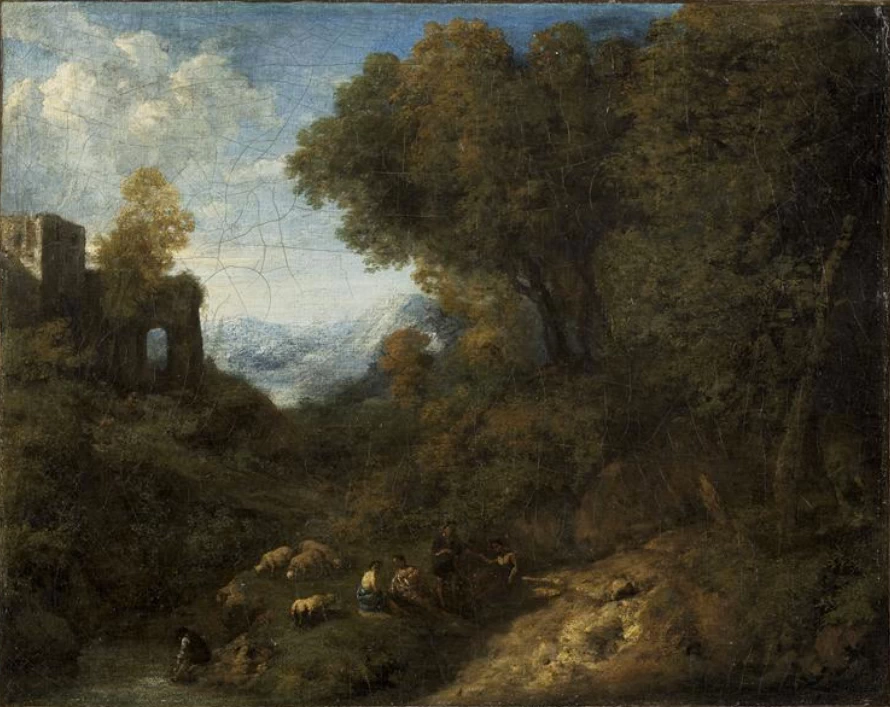 Paesaggio con rovine - Museo del Louvre, Parigi